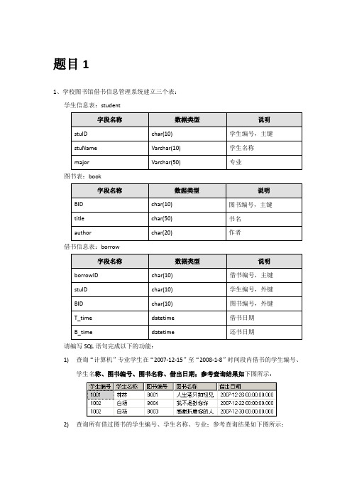 SQL存储过程实例