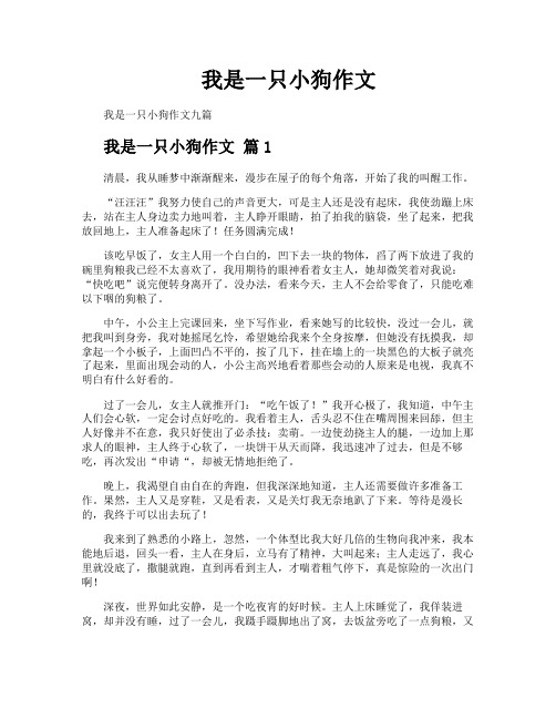 我是一只小狗作文