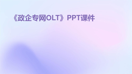 《政企专网OLT》课件