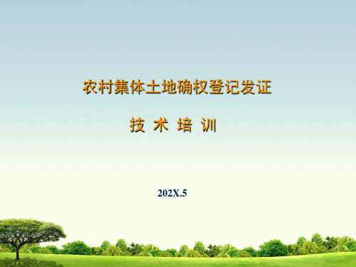 云南省农村集体土地确权登记发证培训ppt模板