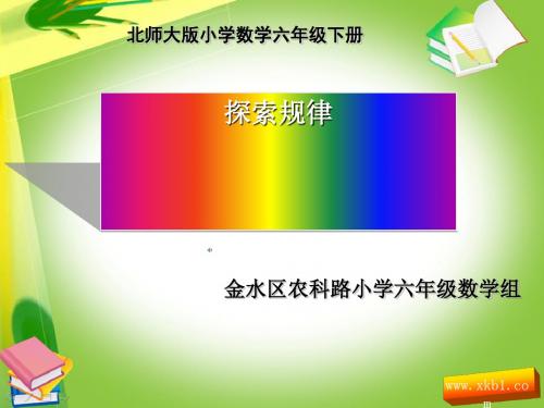 六年级数学下册探索规律复习(北师大版)全面版