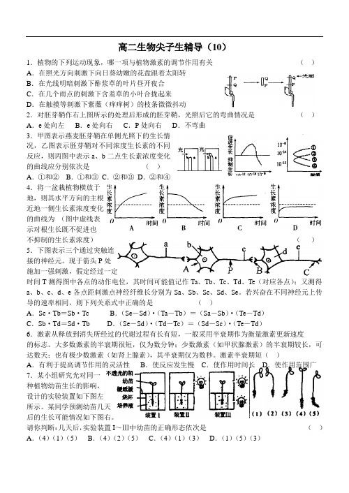 最新高二生物-高二生物尖子生辅导(2018)001 精品