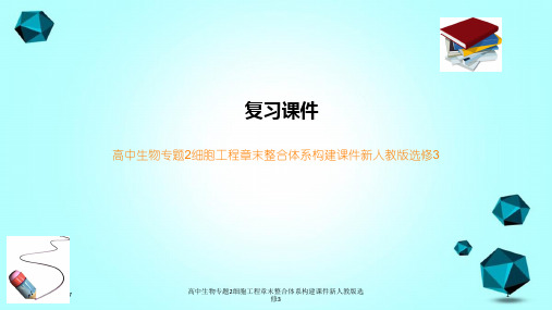 高中生物专题2细胞工程章末整合体系构建课件新人教版选修3