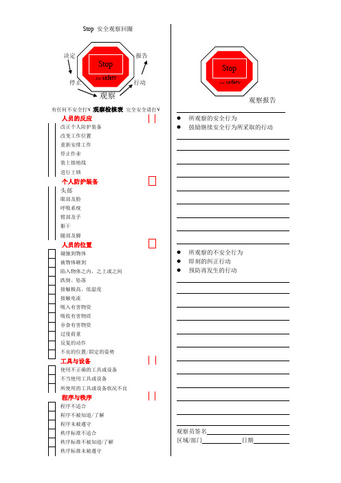 杜邦安全训练观察计划