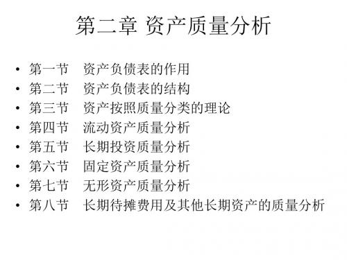 2资产质量分析