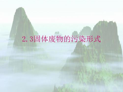 环境岩土工程学课件-东南大学-潘华良-2-2固体废物的污染形式