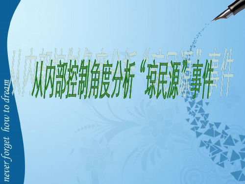 某某公司内部控制及管理知识分析案例