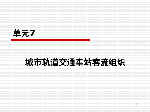 城市轨道交通客运组织文档幻灯片