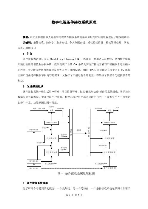 数字电视条件接收系统原理