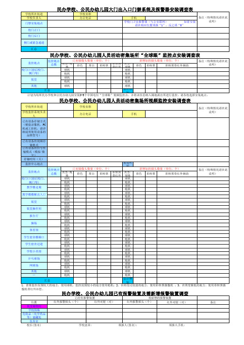 民办学校、公民办幼儿园填表