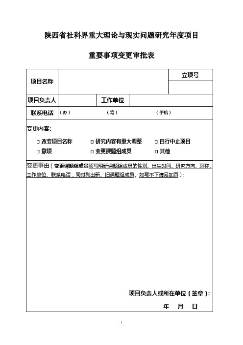 陕西省社科界重大理论与现实问题研究年度项目