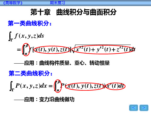 河海大学大一高数期末复习