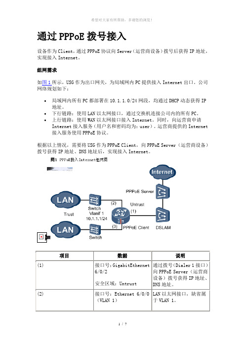 华赛防火墙PPPOE拨号配置实例