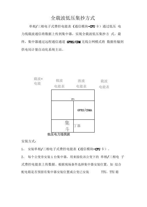 全载波低压集抄方式