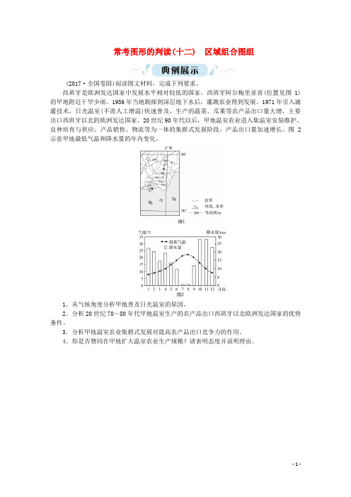 2019版高考地理一轮复习 常考图形的判读(十二)区域组合图组 新人教版