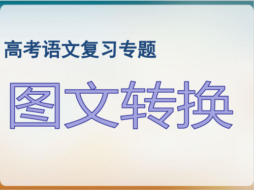 《高考语文复习专题——图文转换》示范课件