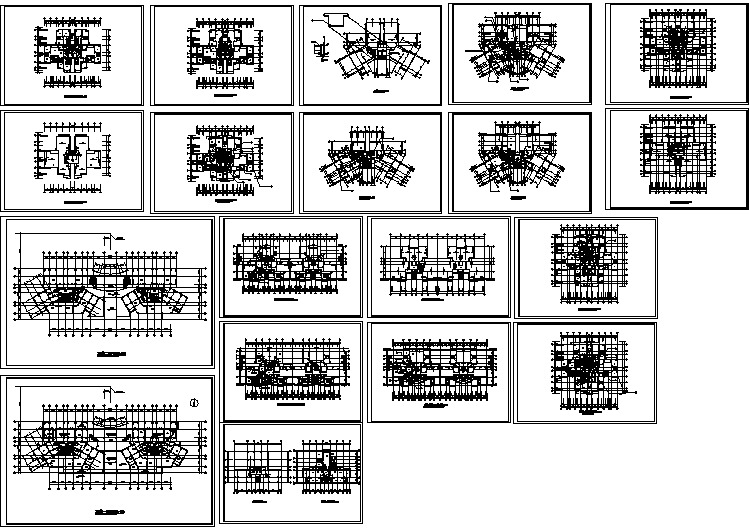 某高层住宅及小区建模平面设计施工cad图纸