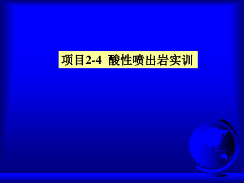 第六讲-酸性喷出岩实训