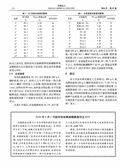 2016年9月1日起专利收费减缴最高可达85%