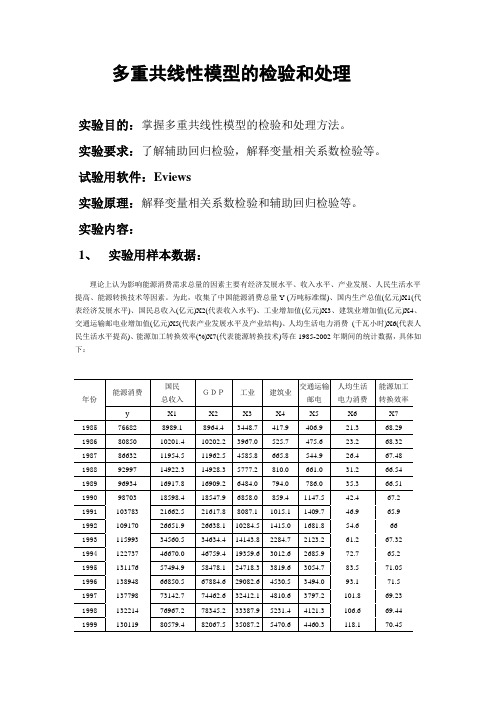 计量经济学实验报告