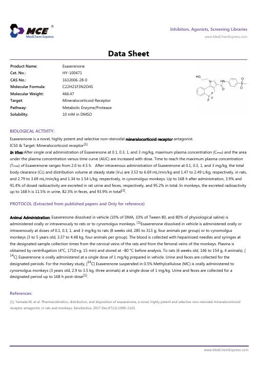 Esaxerenone_DataSheet_MedChemExpress