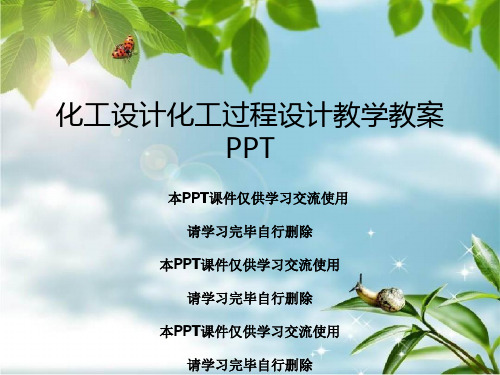 化工设计化工过程设计教学教案PPT