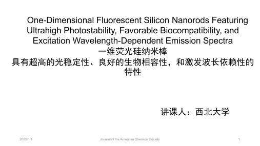 分析化学类英文文献讲解西北大学著