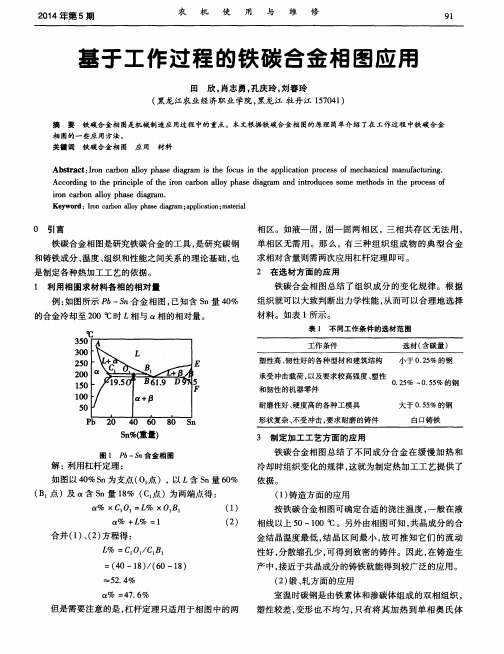 基于工作过程的铁碳合金相图应用