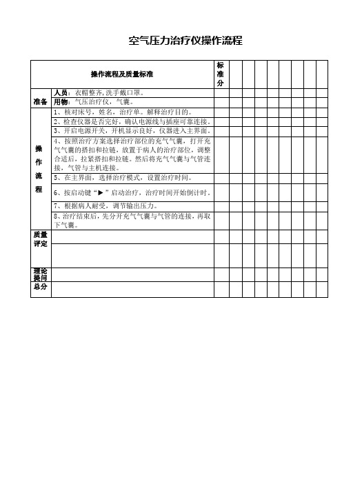 空气压力波操作流程