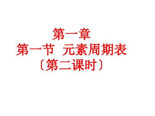 高中化学化学必修二：1.1元素周期表-2课件