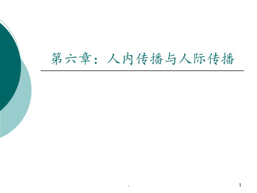 人内传播与人际传播PPT课件