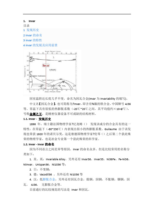 invar(因瓦合金)介绍