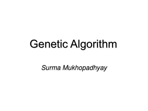 Genetic Algorithm-遗传算法