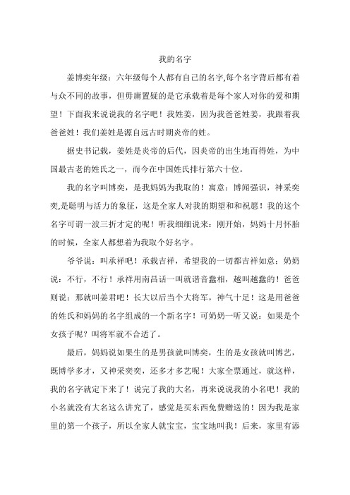 我的名字-作文