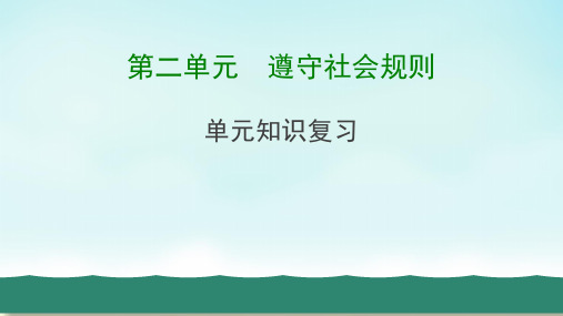 2020秋部编版八年级道德与法治上册 第二单元  单元复习总结   