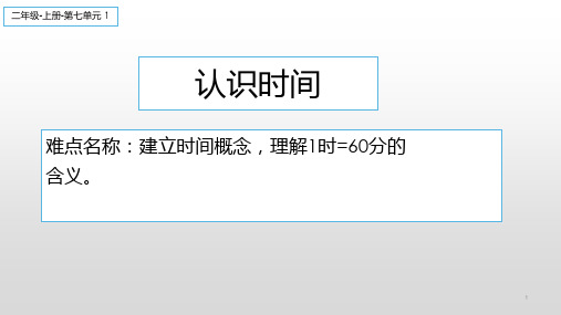 人教版一年级数学上册认识时间(1)课件(共13张PPT)