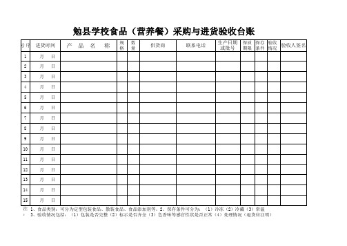 采购与进货验收台账