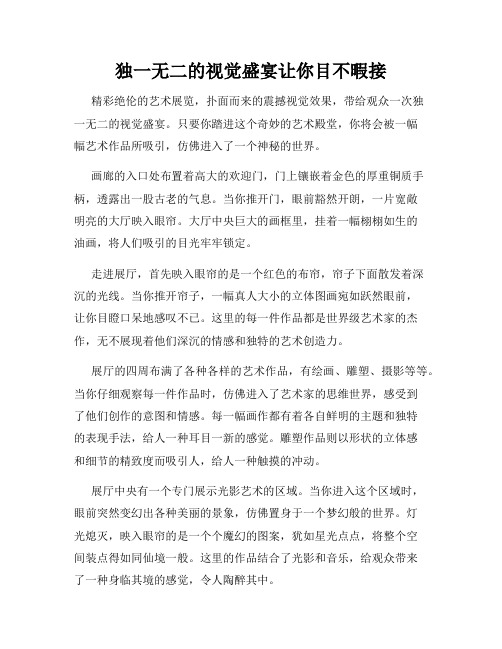 独一无二的视觉盛宴让你目不暇接