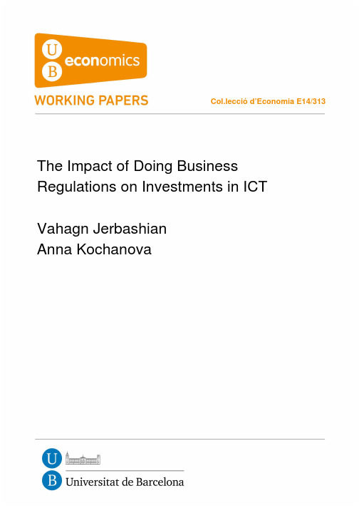 The Impact of Doing Business Regulations on Investments in ICT