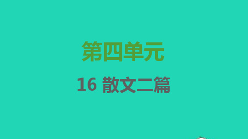 2021秋八年级语文上册第四单元第16课散文二篇习题课件新人教版