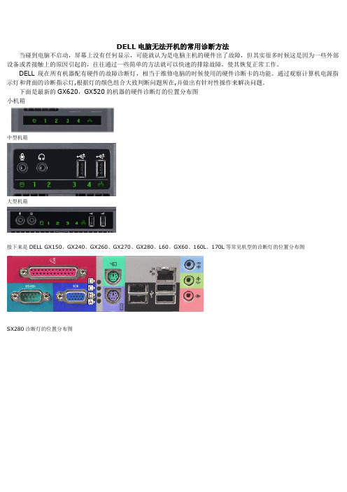 DELL电脑无法开机的常用诊断方法