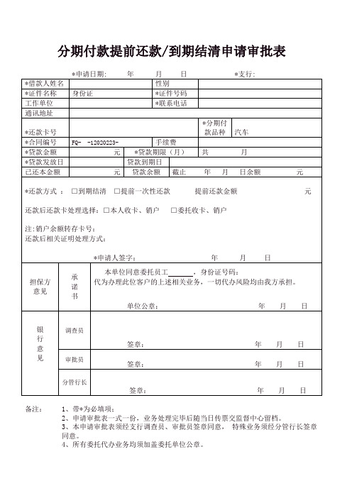 工行结清申请资料(4张)