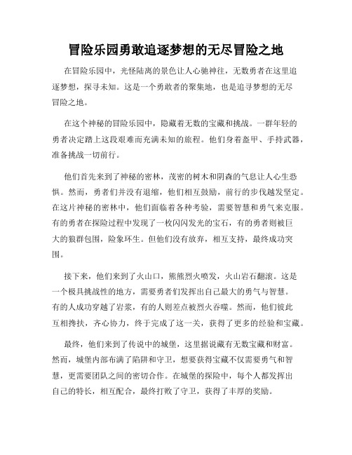 冒险乐园勇敢追逐梦想的无尽冒险之地