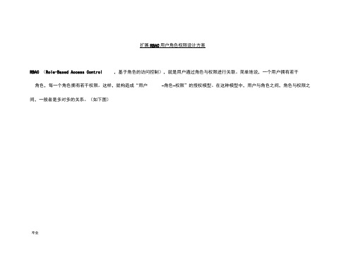 RBAC用户角色权限设计方案(非常好)