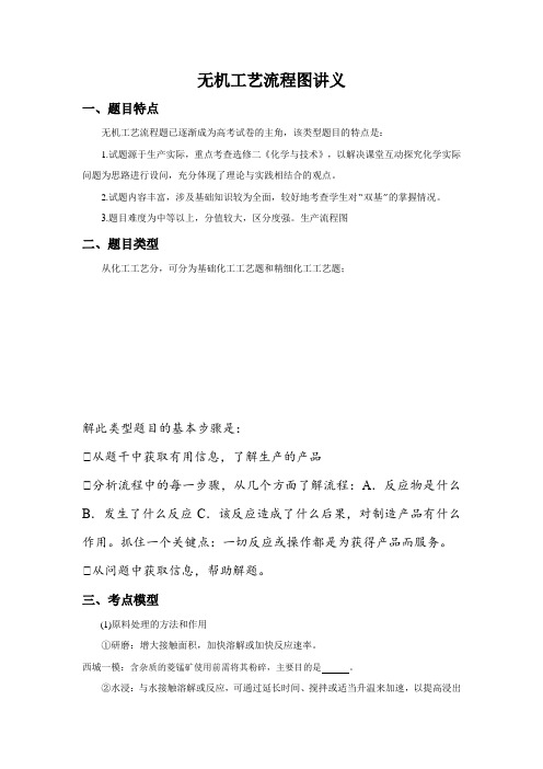 化学工艺流程讲义