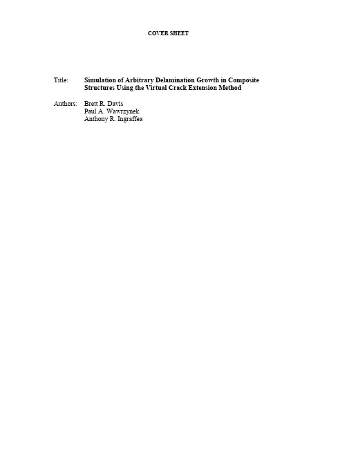 Simulation of ArbitraGrowth in Composite Structures Using the Virtual Crack Extension Method