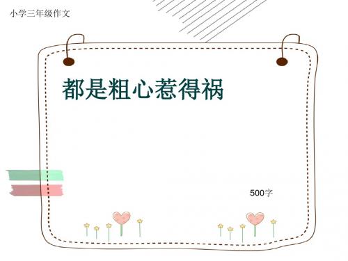 小学三年级作文《都是粗心惹得祸》500字(共10页PPT)