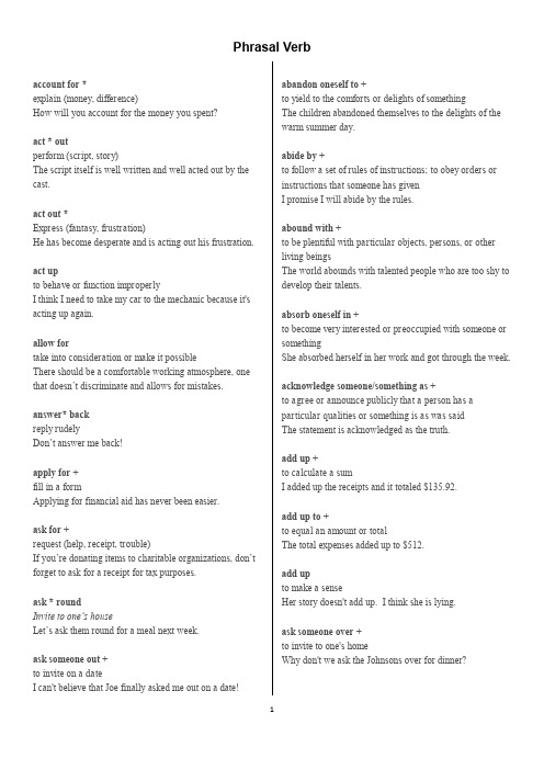 Phrasal Verb 雅思必备动词短语 by BinG