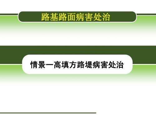 【路基路面病害处治-王进思、程海潜】1学习情境一 高填方路堤病害处治