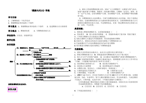 燃烧与灭火学案